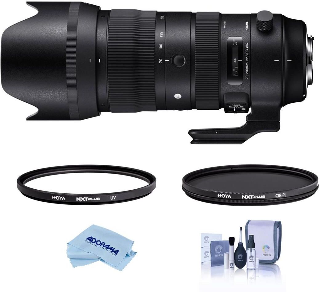 Sigma 70-200mm f/2.8 DG OS HSM Sports Lens for Nikon F with Hoya Filter Kit