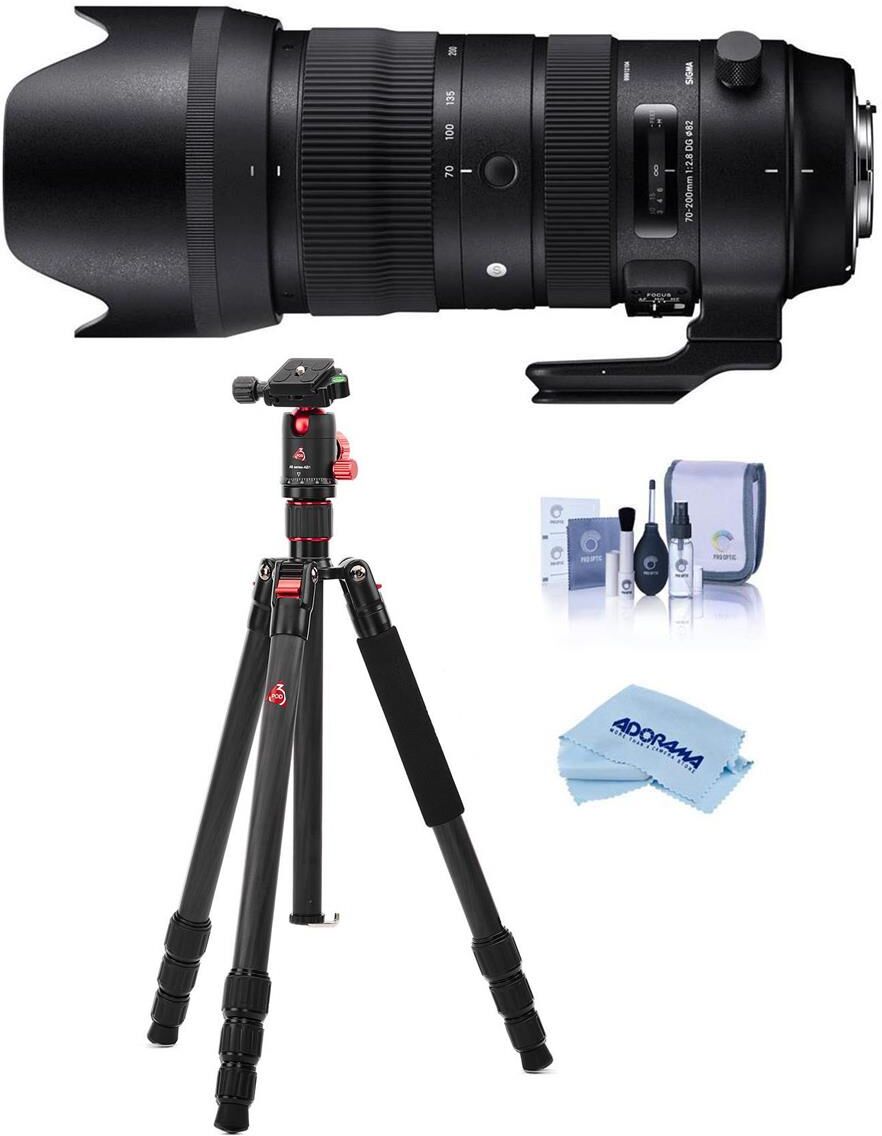 Sigma 70-200mm f/2.8 DG OS HSM Sports Lens for Nikon F with Tripod Kit