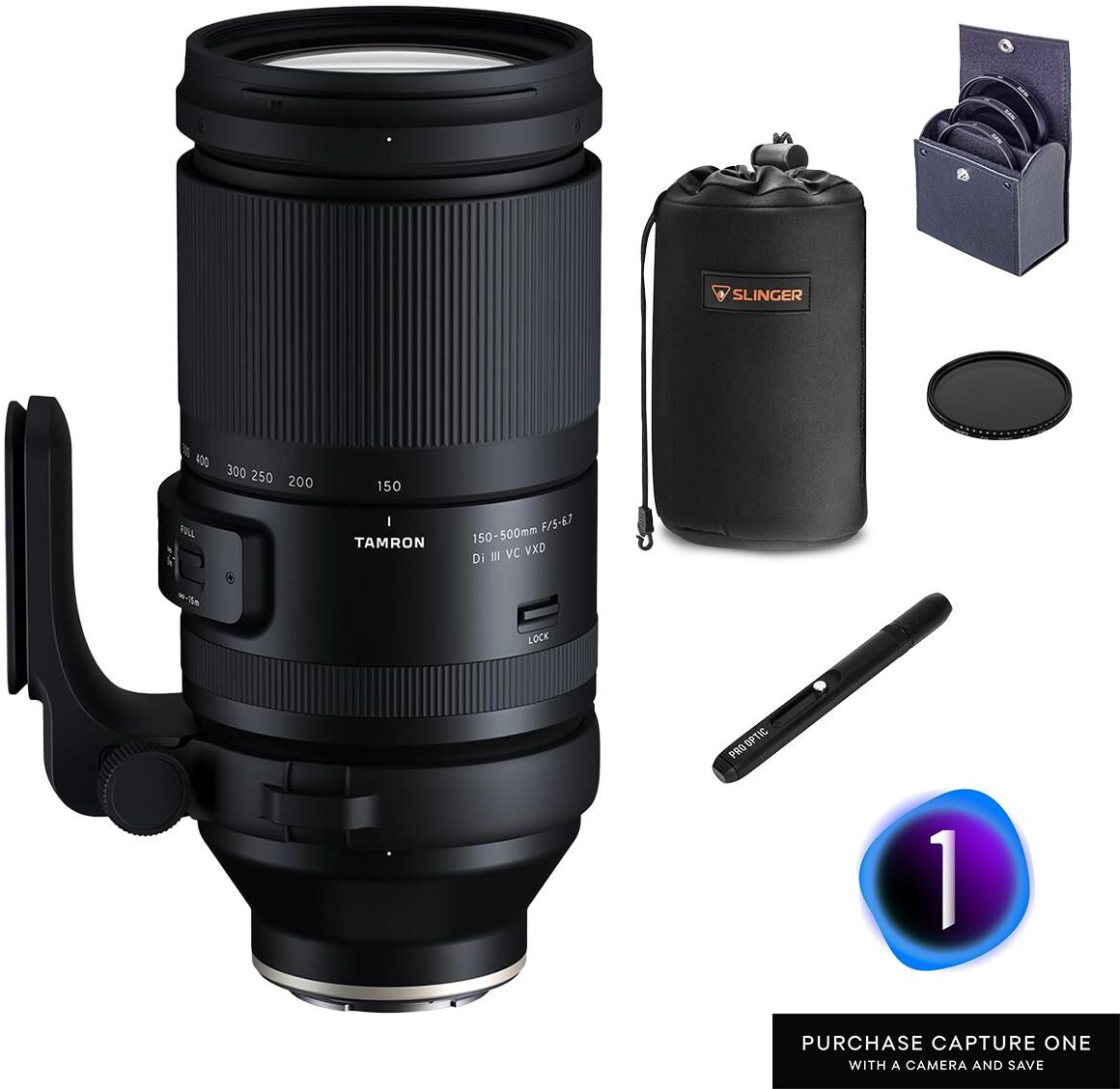 Tamron 150-500mm f/5-6.7 Di III VC VXD Lens for Sony E w/Capture One 23 Pro Card