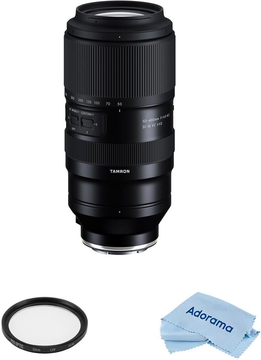 Tamron 50-400mm f/4.5-6.3 Di III VC VXD Lens for Sony E with Accessories Kit