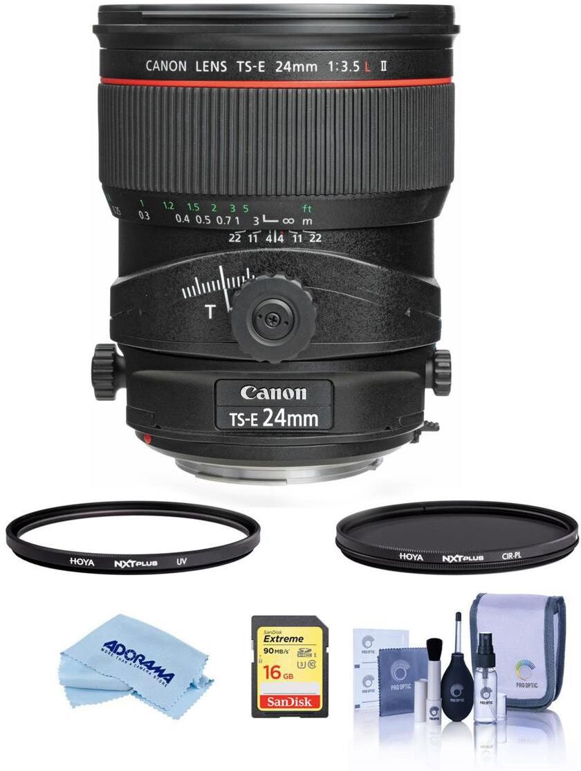 Canon TS-E 24mm f/3.5L II Tilt-Shift Lens with Filter Kit