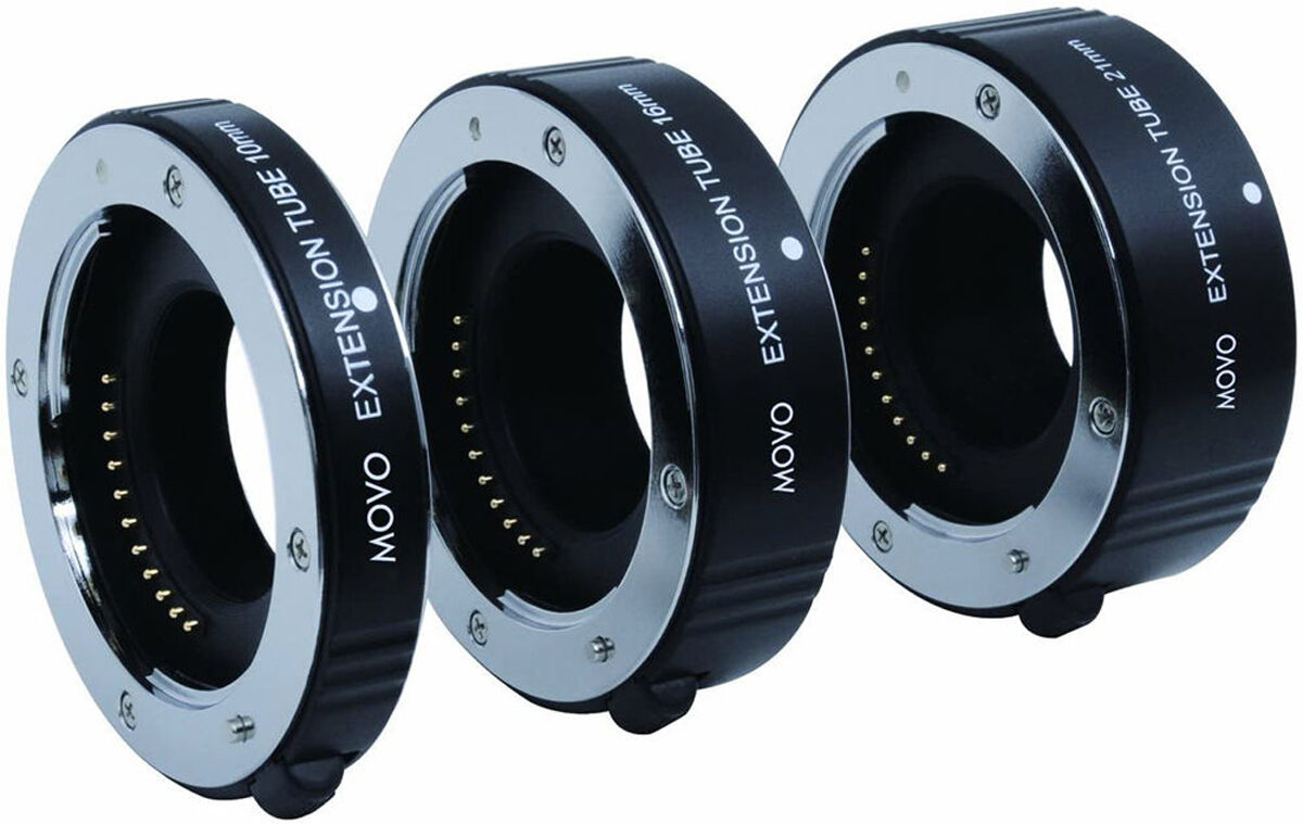 Movo Photo AF Macro Extension Tube Set for Fujifilm X-Mount Mirrorless Cameras