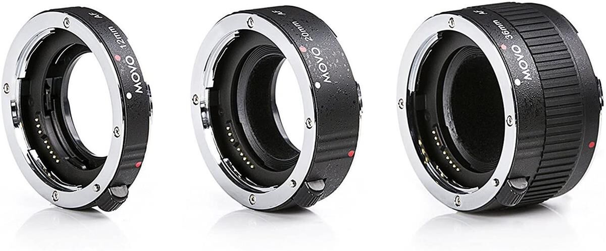 Movo Photo AF Macro Extension Tube Set for Olympus EVOLT 4/3 Mount DSLR Cameras