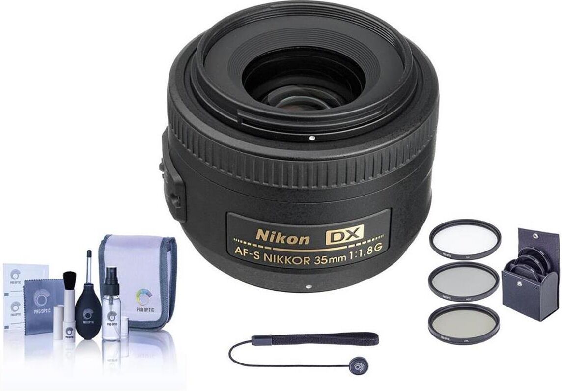 Nikon 35mm f/1.8G AF-S DX AF NIKKOR Lens,USA Warranty With Free Accessory Bundle