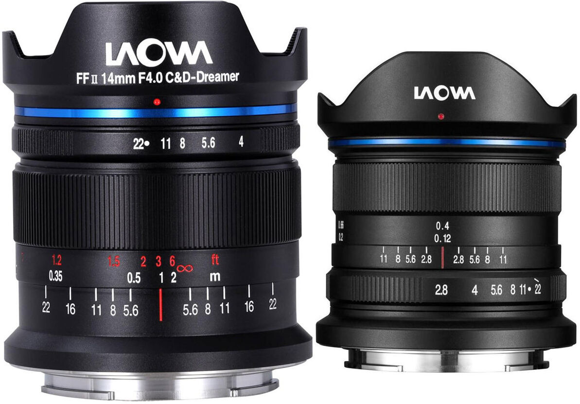 Venus Laowa 9mm f/2.8 Zero-D Prime Lens w/14mm f/4 FF RL Zero-D Lens for Nikon Z