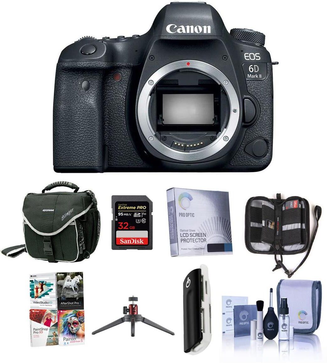 Canon EOS 6D Mark II DSLR Camera With Free Accessory Bundle