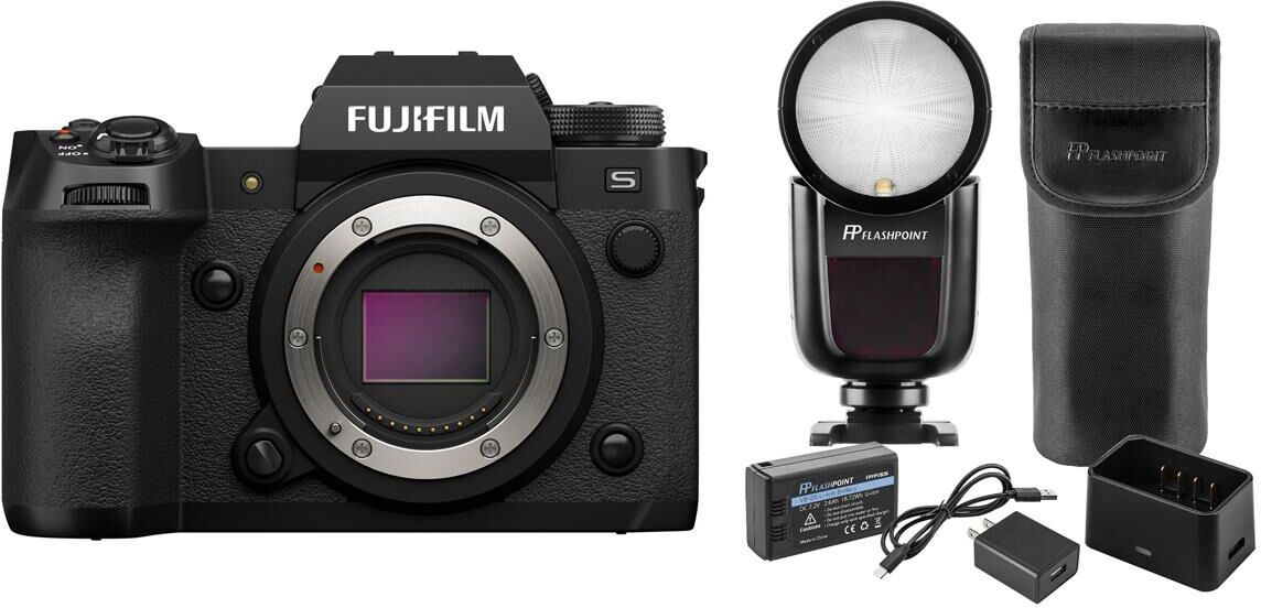 Fuji X-H2S Mirrorless Camera, Bundle with Essentials Kit