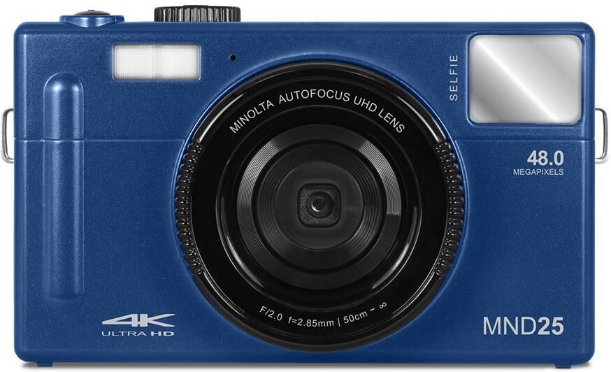 Konica Minolta MND25 48MP 4K Ultra HD Wi-Fi 3.0&quot; LCD Screen Digital Camera Blue