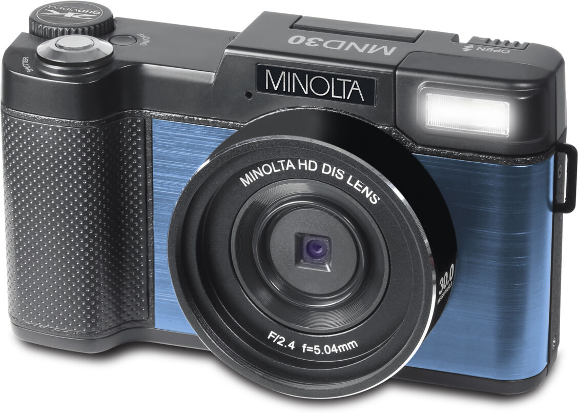 Konica Minolta MND30 30MP 2.7K QHD 3.0&quot; LCD Screen Digital Camera, Blue