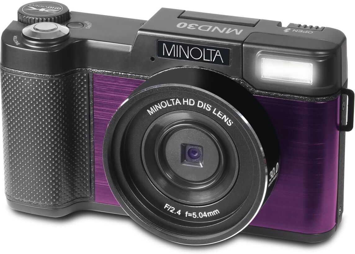 Konica Minolta MND30 30MP 2.7K QHD 3.0&quot; LCD Screen Digital Camera, Purple