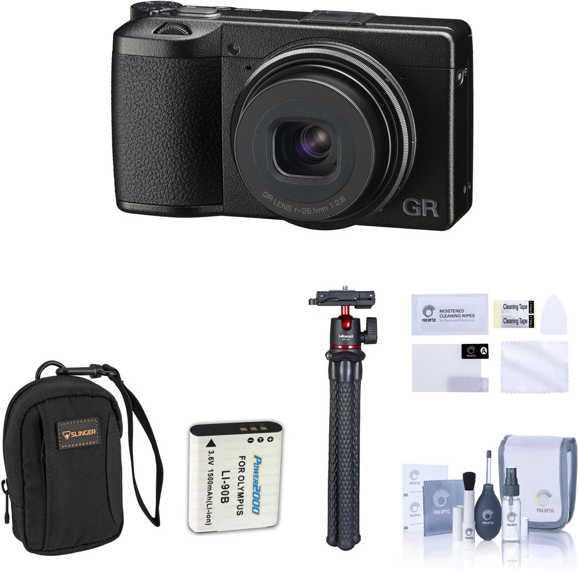 Ricoh GR IIIx Compact Digital Camera with Essential Accessories Kit