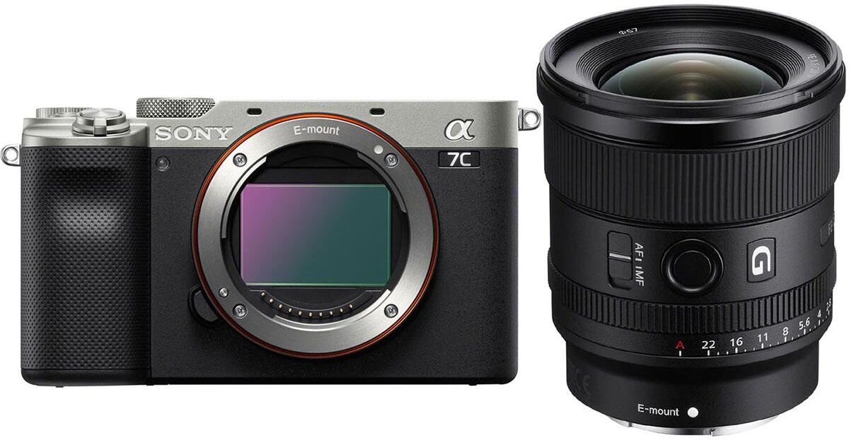 Sony Alpha 7C Mirrorless Camera with 20mm f/1.8 G Lens, Silver