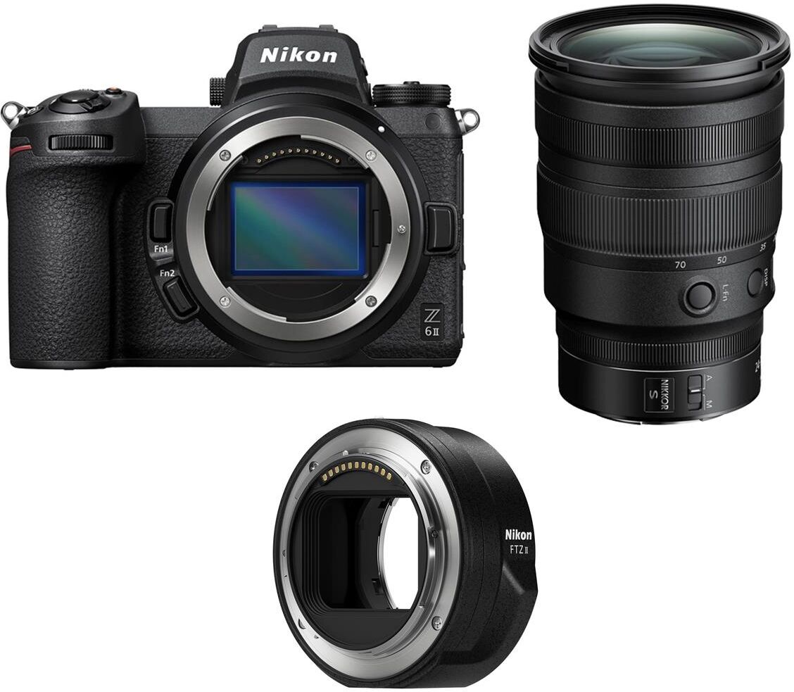 Nikon Z 6II Mirrorless Camera with 24-70mm f/2.8 S Lens, FTZ II Adapter