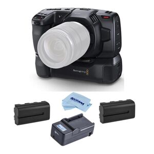 Blackmagic Design Blackmagic Pocket Cinema Camera 6K With BMD Battery Grip, 2 Batteries &amp; Charger