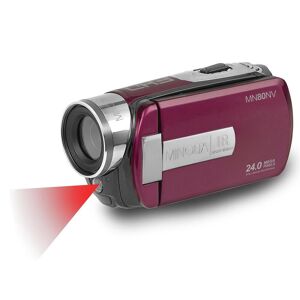 Konica Minolta MN80NV 1080p Full HD 3&quot; Touch Camcorder with Nightvision, Maroon/Plum