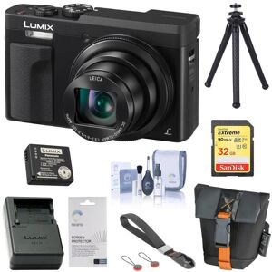 Panasonic Lumix DC-ZS70 Digital Camera, Black - With Accessory Bundle