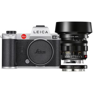 Leica SL2 Mirrorless Camera, Silver w/Noctilux-M 50mm f/1.2 Lens and M-Adapter L