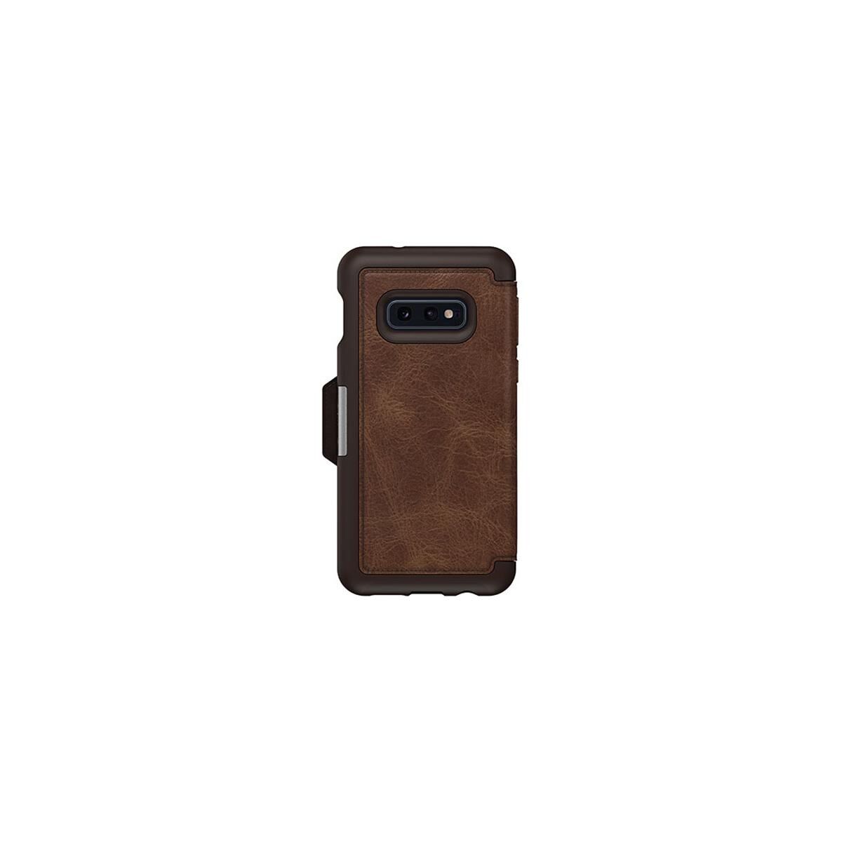 OtterBox Strada Folio Case for Samsung Galaxy S10e Smartphone, Espresso Brown
