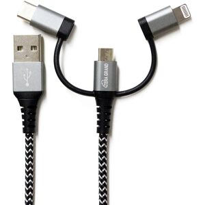 Tera Grand 4' Apple MFi Certified Lightning + USB Cable with Aluminum Housings