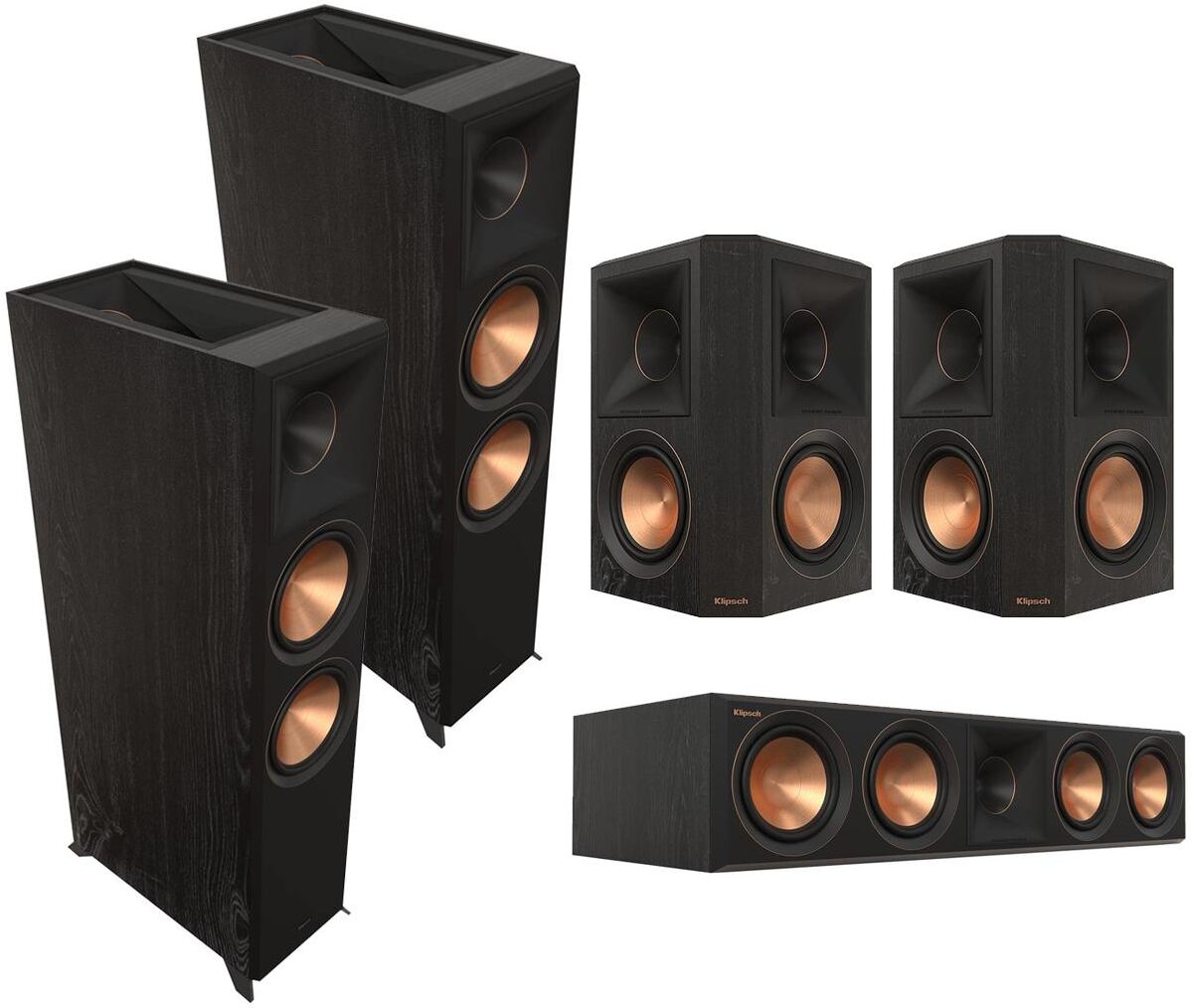 Klipsch Reference Premiere RP-8060FA II 5.0 Home Theater Pack, Ebony