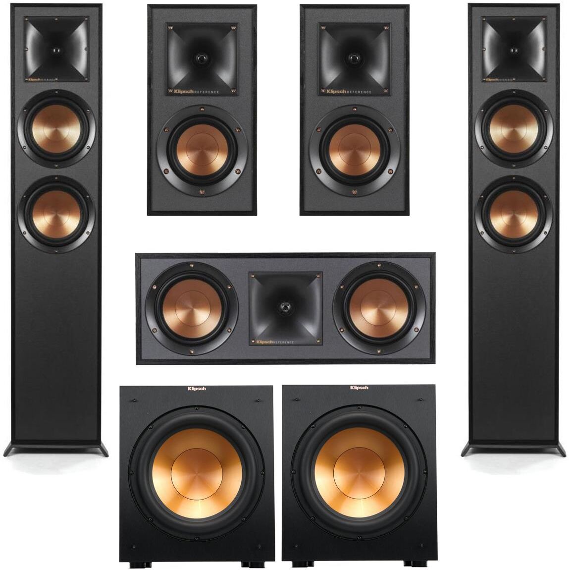 Klipsch Reference R-625FA 5.2 Home Theater Pack, Black