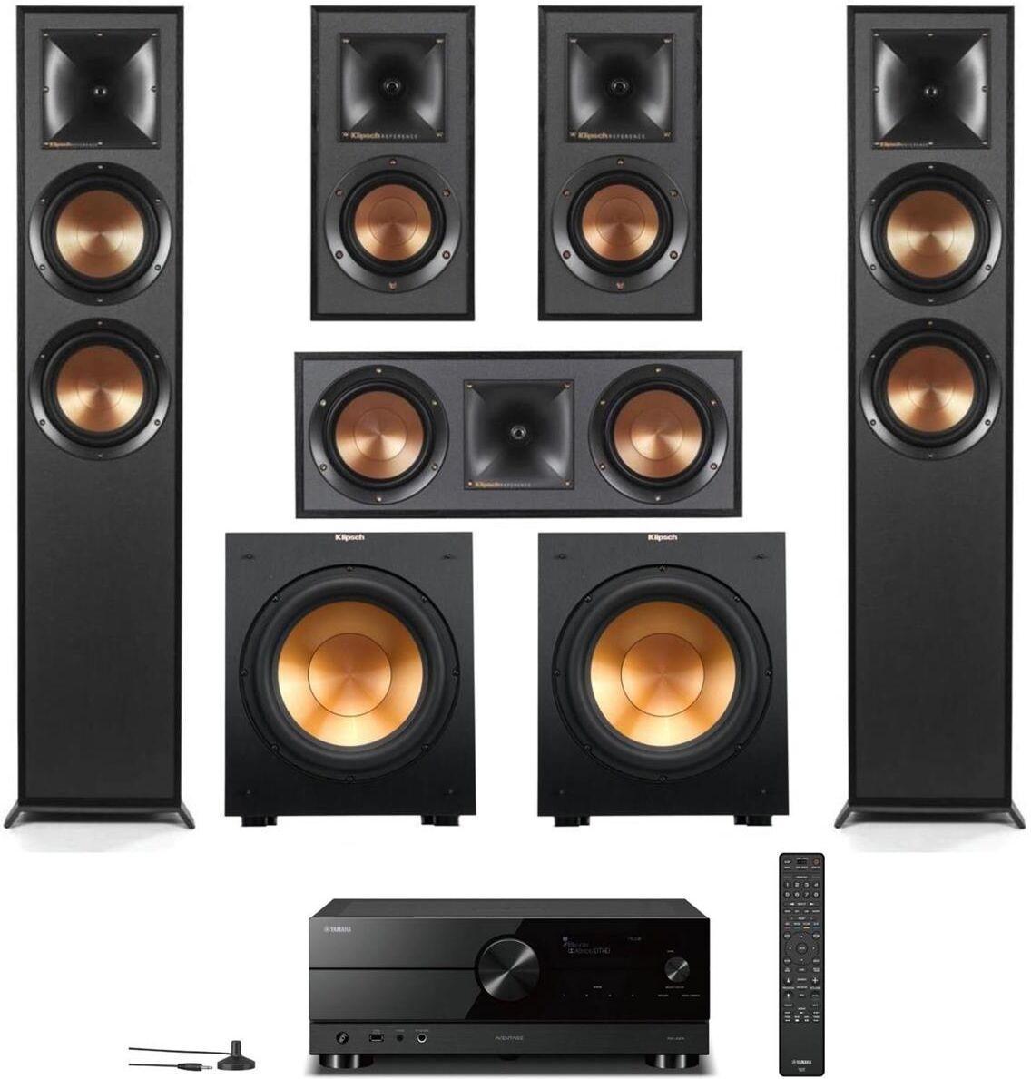 Klipsch Reference 5.2 Home Theater System with Yamaha AVENTAGE RX-A2A receiver