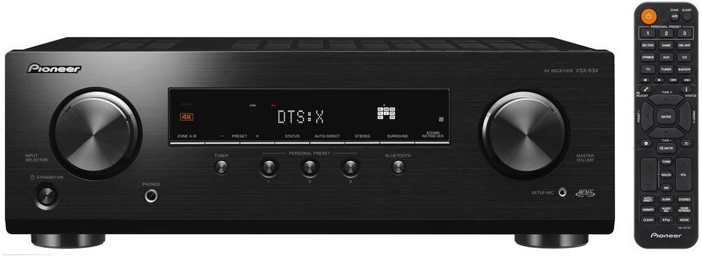 Home Audio Pioneer VSX-834 7.2-Channel A/V Receiver, 80W Per Channel at 8 Ohms