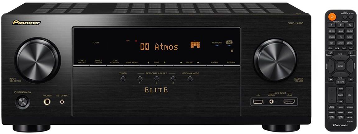 Pioneer Home Audio Elite VSX-LX305 100W 9.2-Channel Network A/V Receiver