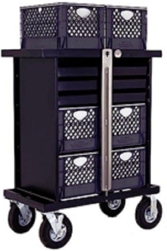 Backstage 4-Crate Vertical Set Box Cart with Wheels