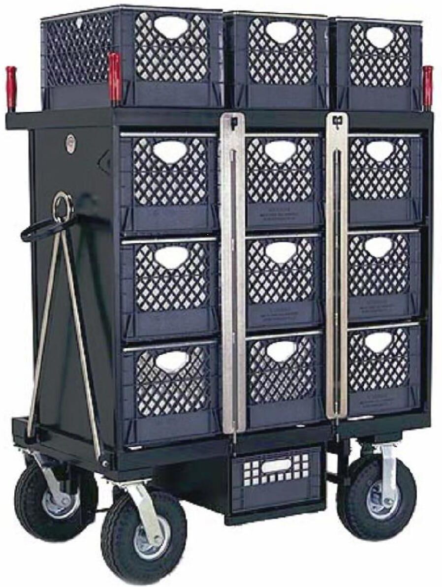 Backstage 9-Crate Set Box Mini Cart with Wheels