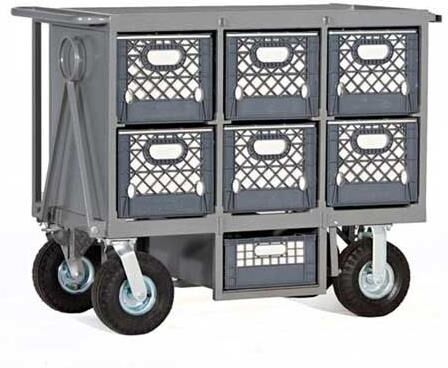 Studio Carts Six Crate Horizontal Cart