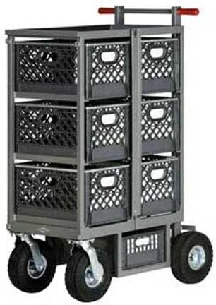 Studio Carts Six Crate Vertical Cart