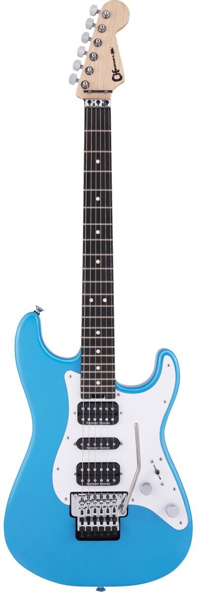 Charvel Pro-Mod So-Cal Style 1 HSH FR E Electric Guitar, Ebony, Robin's Egg Blue