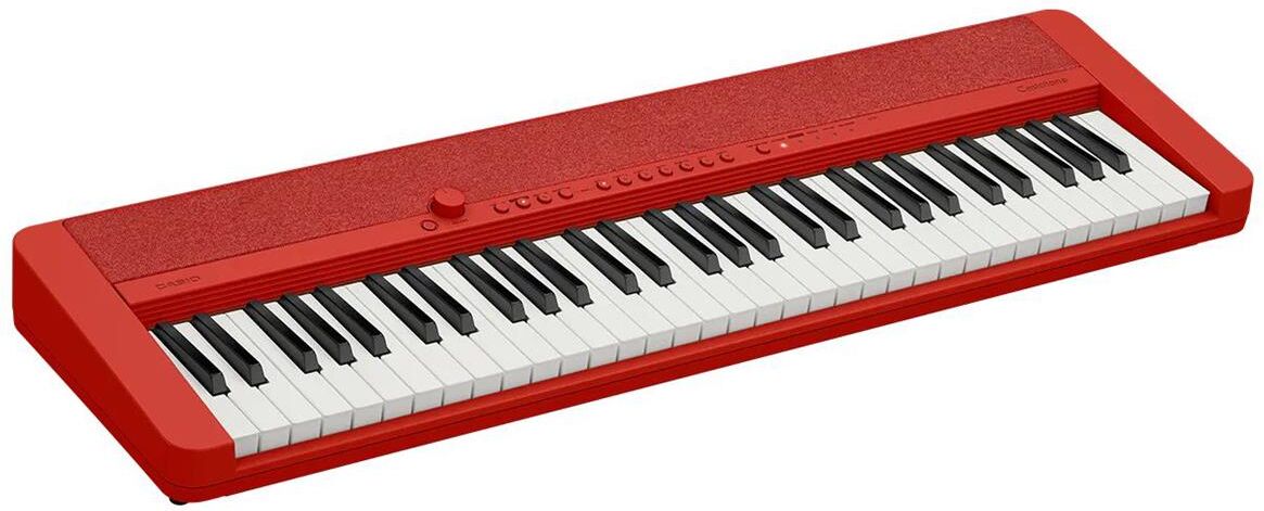 Casiotone CT-S1 61-Key Piano Style Portable Keyboard, Red