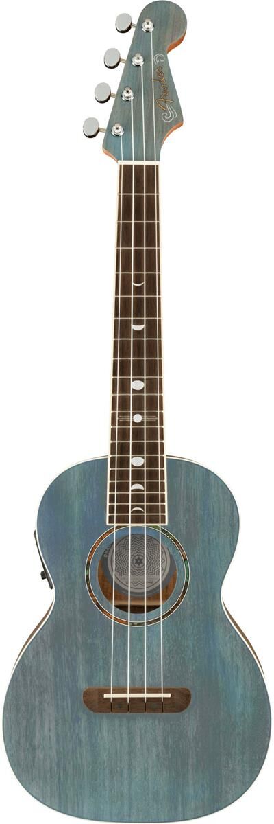 Fender Dhani Harrison Ukulele, Walnut Fingerboard, Turquoise