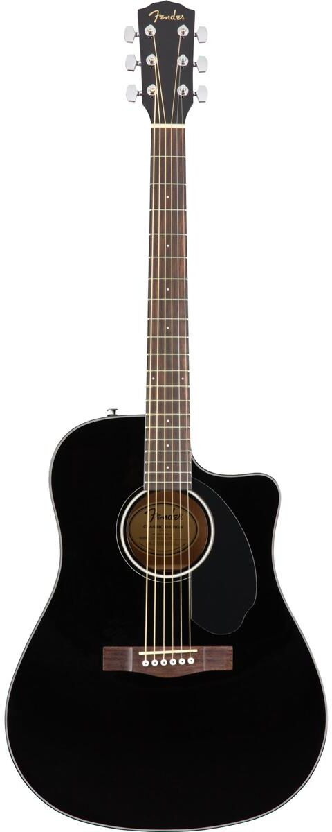 Fender CD-60SCE Dreadnought Single-Cutaway Acoustic Electric Guitar, Black