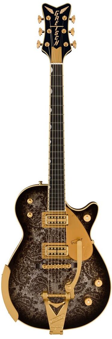 Gretsch G6134TG Limited Edition Paisley Penguin Electric Guitar, Black Paisley