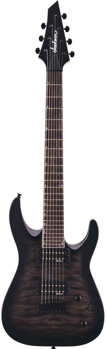 Jackson JS Dinky Arch Top JS22Q-7 DKA HT 7-String Guitar,Transparent Black Burst