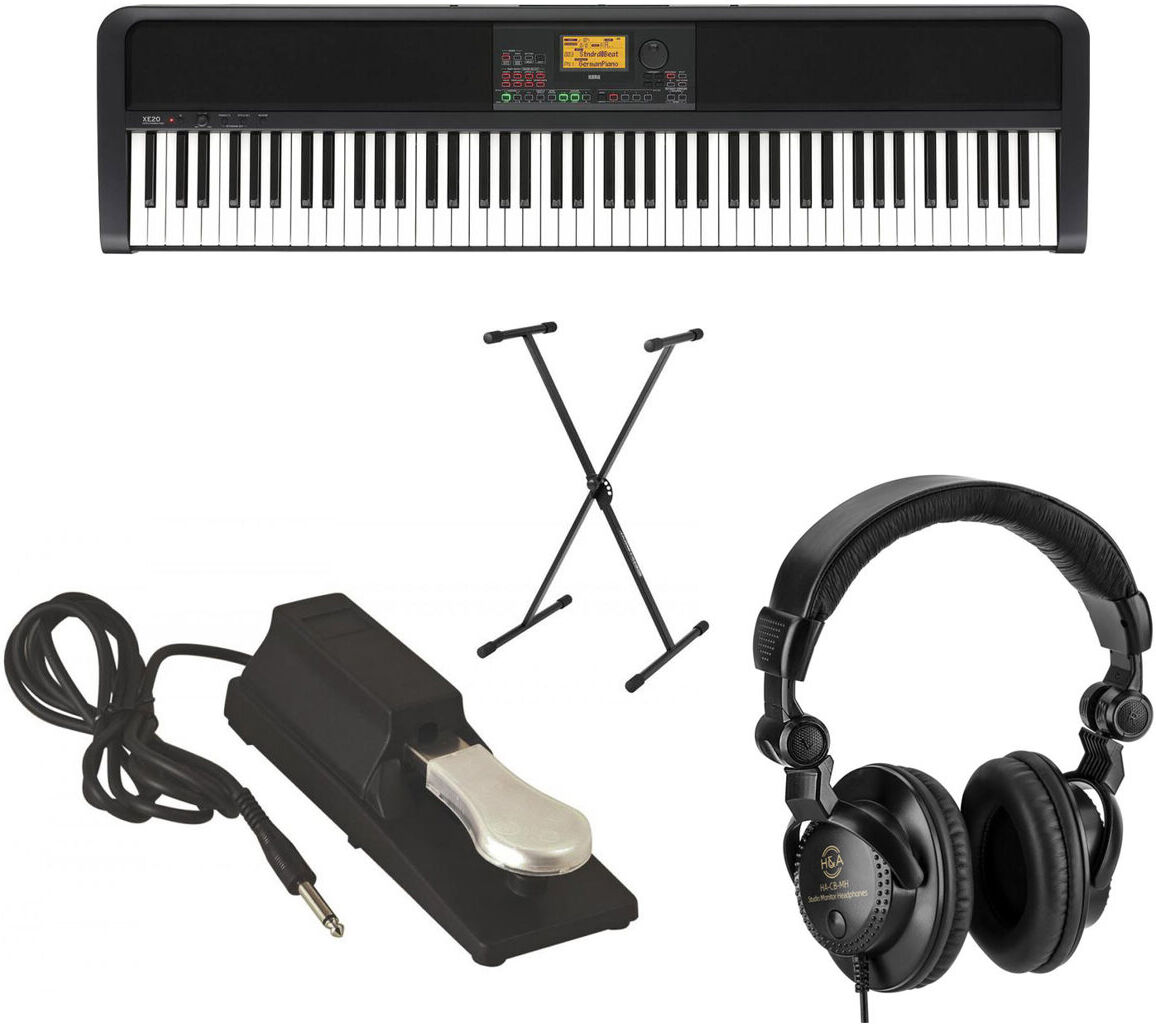 Korg XE20 88-Key Home Digital Ensemble Piano with Accessories Kit