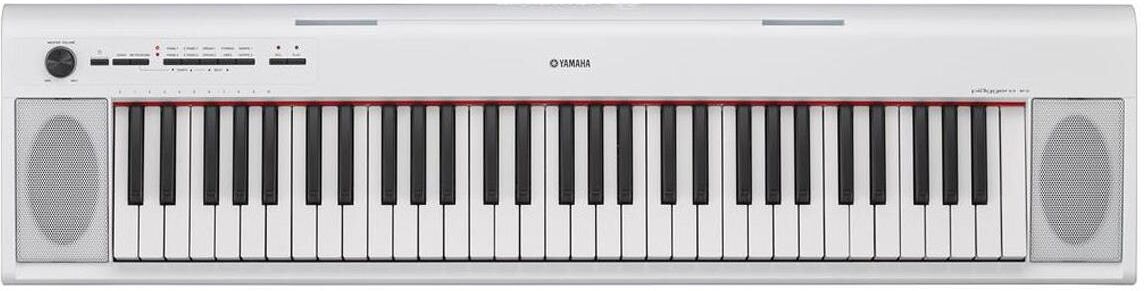 Yamaha NP-12 Piaggero 61 Key Piano-Style Keyboard with AC Adapter, White