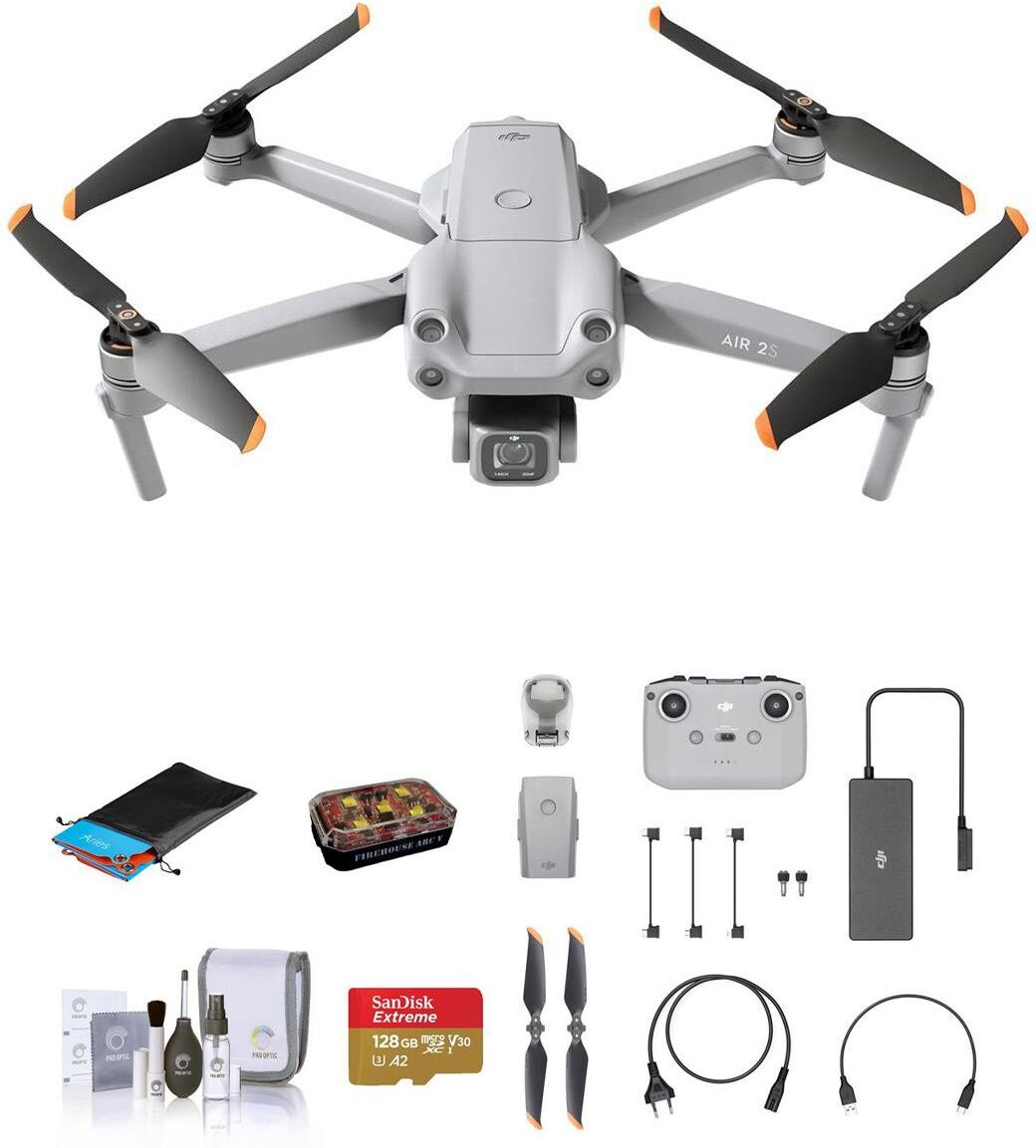 DJI Air 2S 4K Drone Fly More Combo with 128GB Card, Strobe Light &amp; Accessories