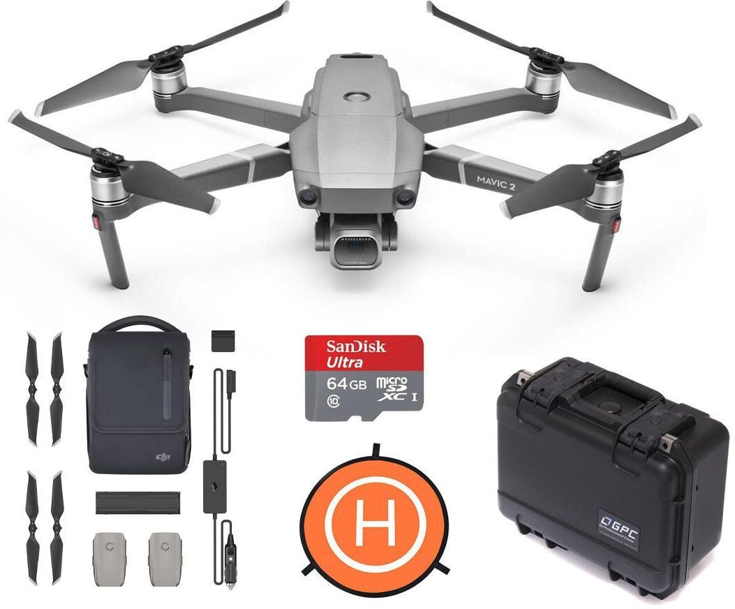 DJI Mavic 2 Pro Drone With 128 MicroSD Card/Go Pro Case/DJI Mavic 2 Fly Kit/Pad