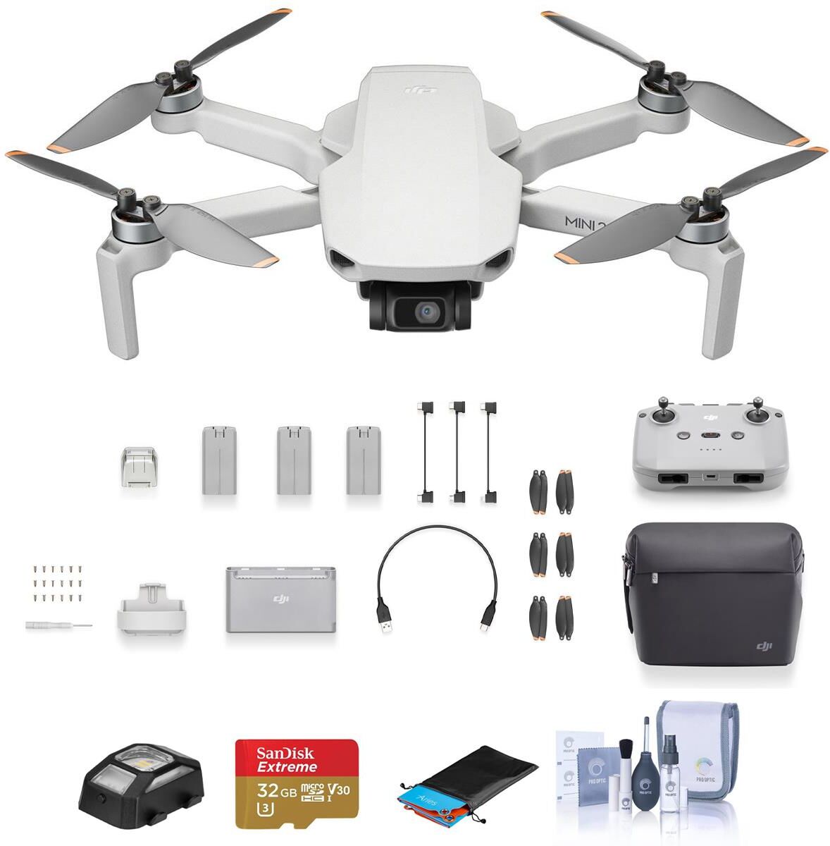 DJI Mini 2 SE Drone Fly More Combo with 32GB microSD Card &amp; Accessories Kit