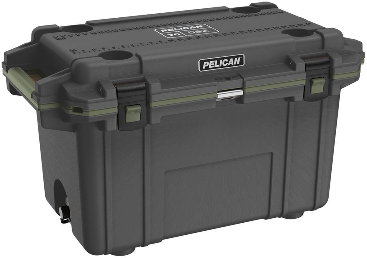 Pelican 70QT Elite Cooler Gun Metal/OD Green