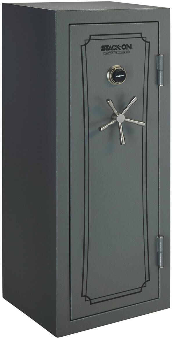 Stack-On 22-24 Gun Capacity Safe with Back-lit Electronic Lock, Gray Pebble