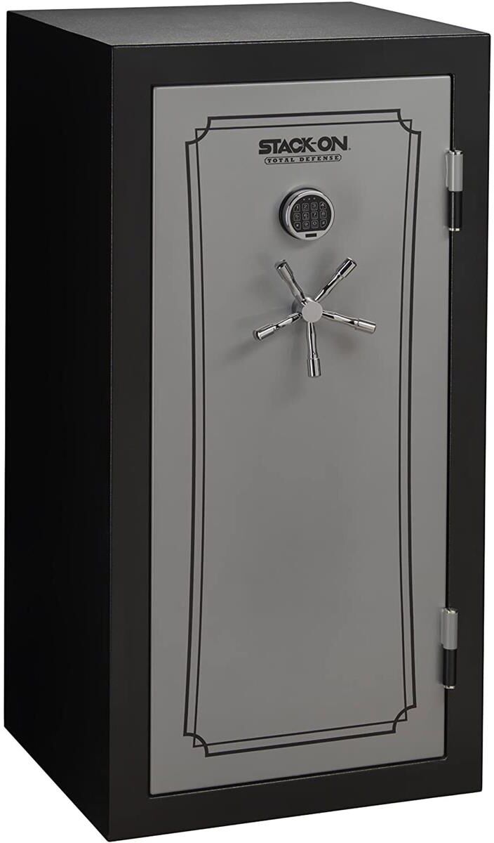 Stack-On 36-40 Gun Capacity Safe with Back-lit Electronic Lock, Gray Pebble