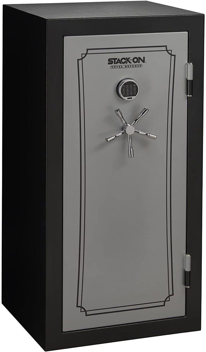 Stack-On 36-40 Gun Capacity Safe with Combination Lock, Matte Black/Silver