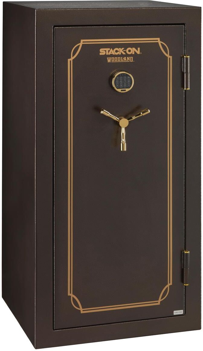 Stack-On 36-40 Gun Capacity Safe with Back-lit Electronic Lock, Brown Hammertone