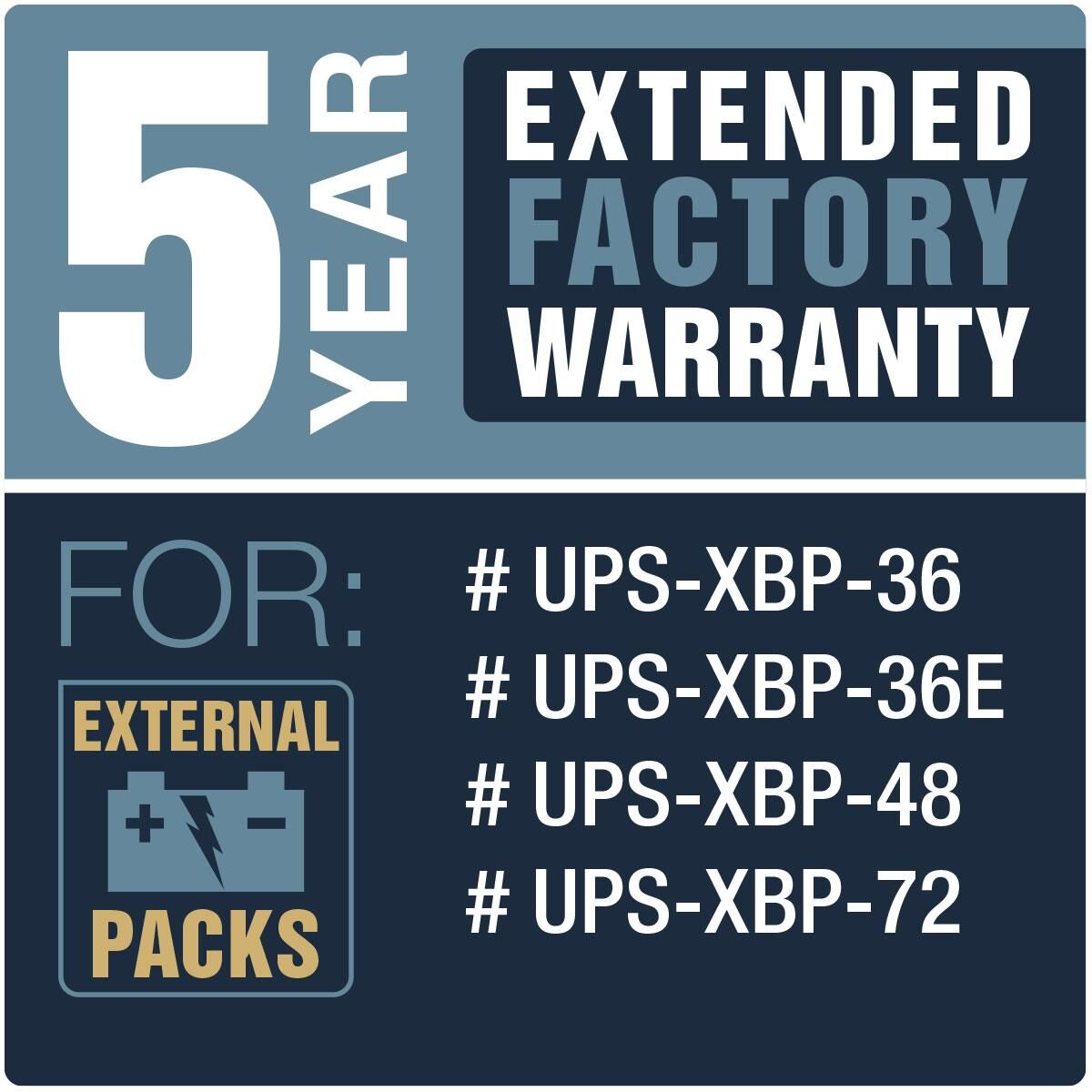 Lowell Manufacturing UPS-EW-524 5-Year Extended Warranty for UPS-XBP Series