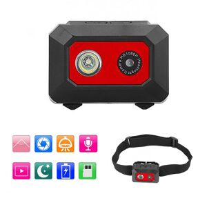 TVC-Mall US F18 HD 1080P Sports DV Camera Head-mounted DVR Action Camera Night Vision Video Camcorder with LED Headlight - Red